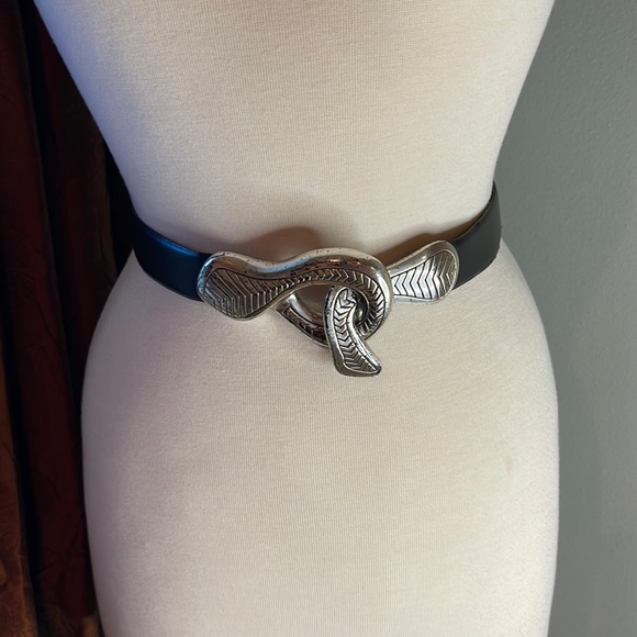 Chico's Accessories - CHICO’S Adjustable Black Leather Belt
